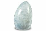Polished, Free-Standing Blue Calcite - Madagascar #251666-1